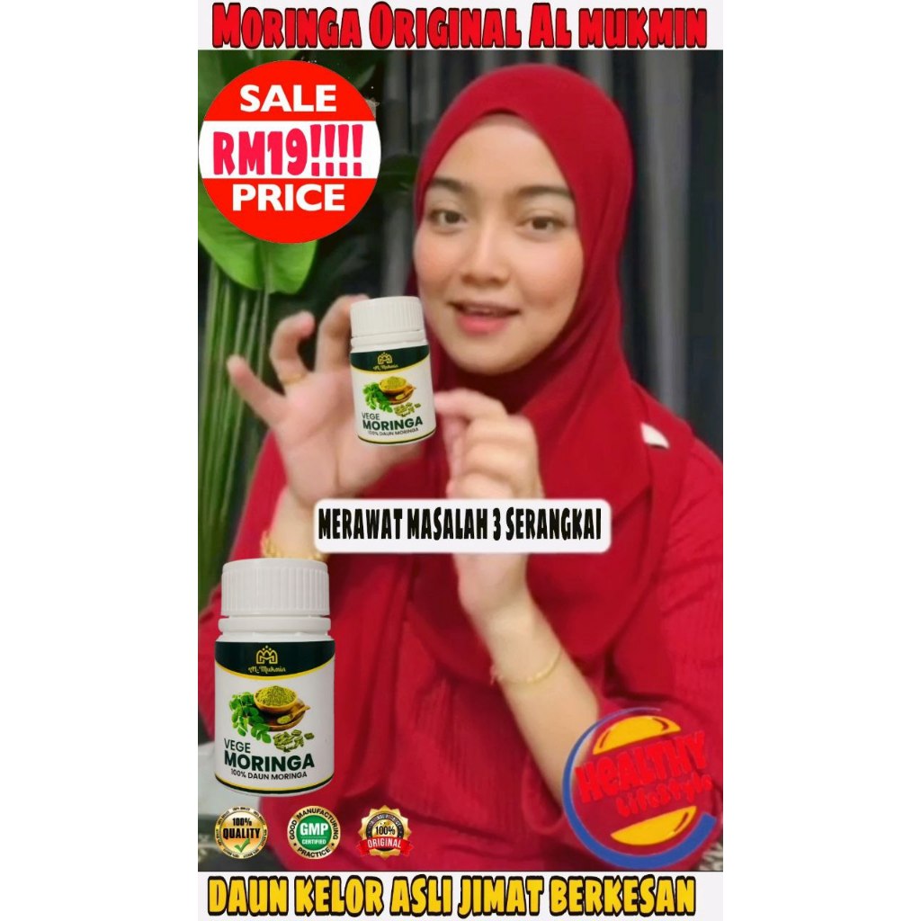 [Ready Stock] Moringa Al Mukmin Original HQ | Daun Kelor Asli Capsules Original | Well being Product | Best Superfood Dr