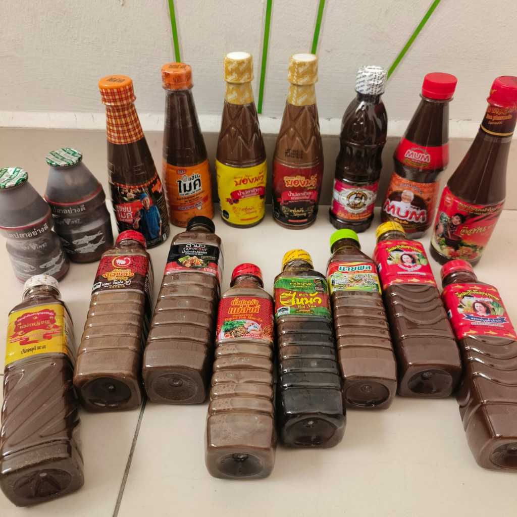 泰国鱼露 Nang Fah Fermented Fish Sauce Papaya Salad Dressing Budu Somtam Mum Fermented Fish Sauce Esan Phasuab Thai Tummour