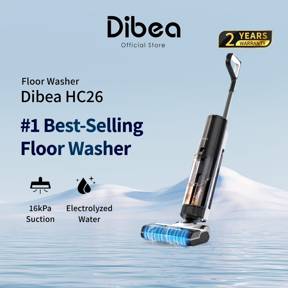 Dibea HC26/H8 Cordless Smart Wet Dry Floor Washer & Vacuum Cleaner | 99.9% Sterilization | Local Warranty