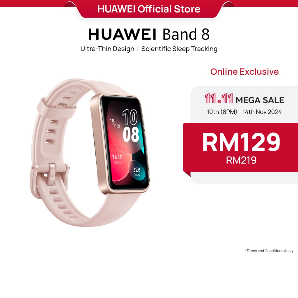 HUAWEI Band 8 Smartwatch Ultra-Thin Design Scientific Sleep Tracking 14 Days Battery Life