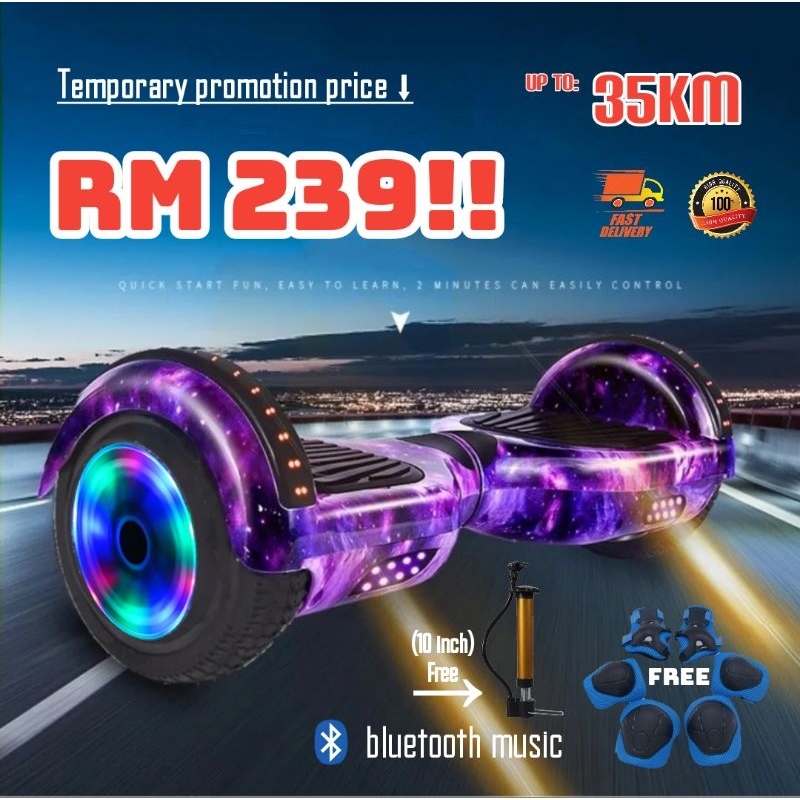 READY STOCK Hoverboard Two-Wheel Self Balancing Electric Scooter Skuter Two-wheel Electric Standing