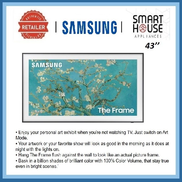 FREE SHIPPING !! Samsung Frame TV 43 Inch The Frame 43" QLED Smart Lifestyle Gaming LED TV Matte Display 50Hz