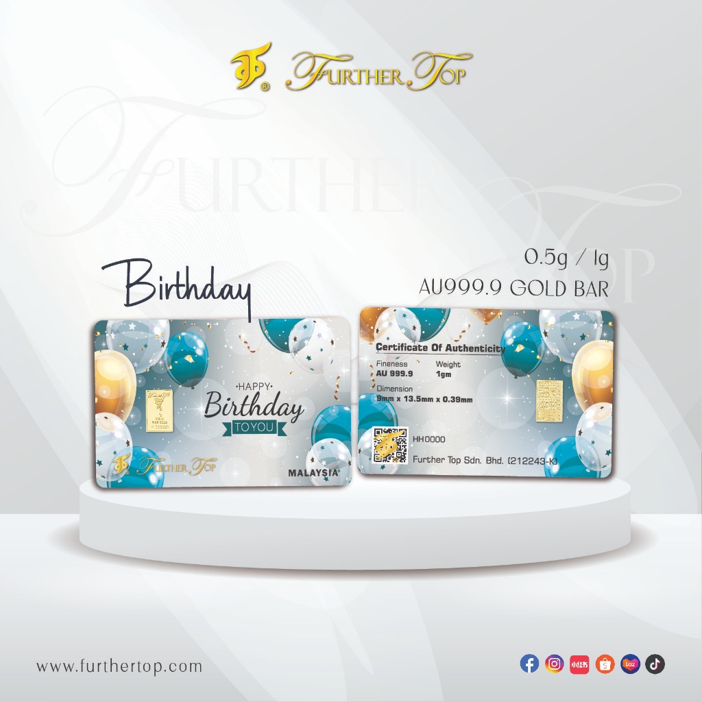 FURTHER TOP 999.9 Gold Bar ( 0.5g / 1g ) - HAPPY&hellip;