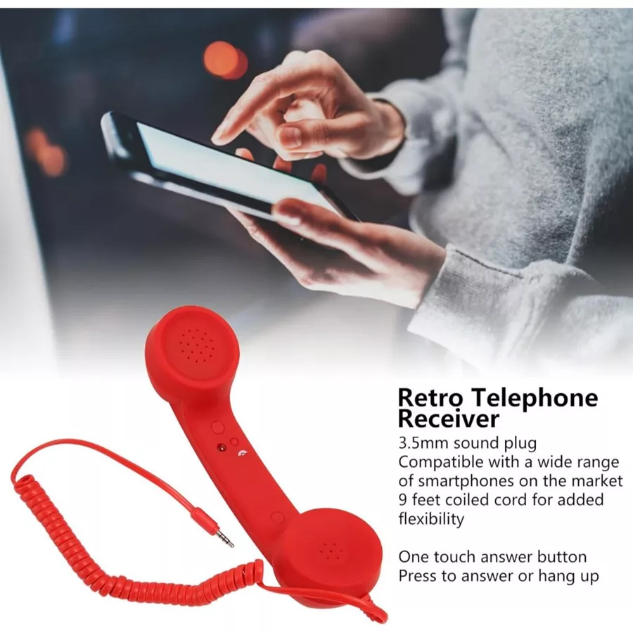 HAIRperone 3.5mm Universal Phone Telephone Radiation-proof Receivers Cellphone Handset Classic Headphone MIC Microphone