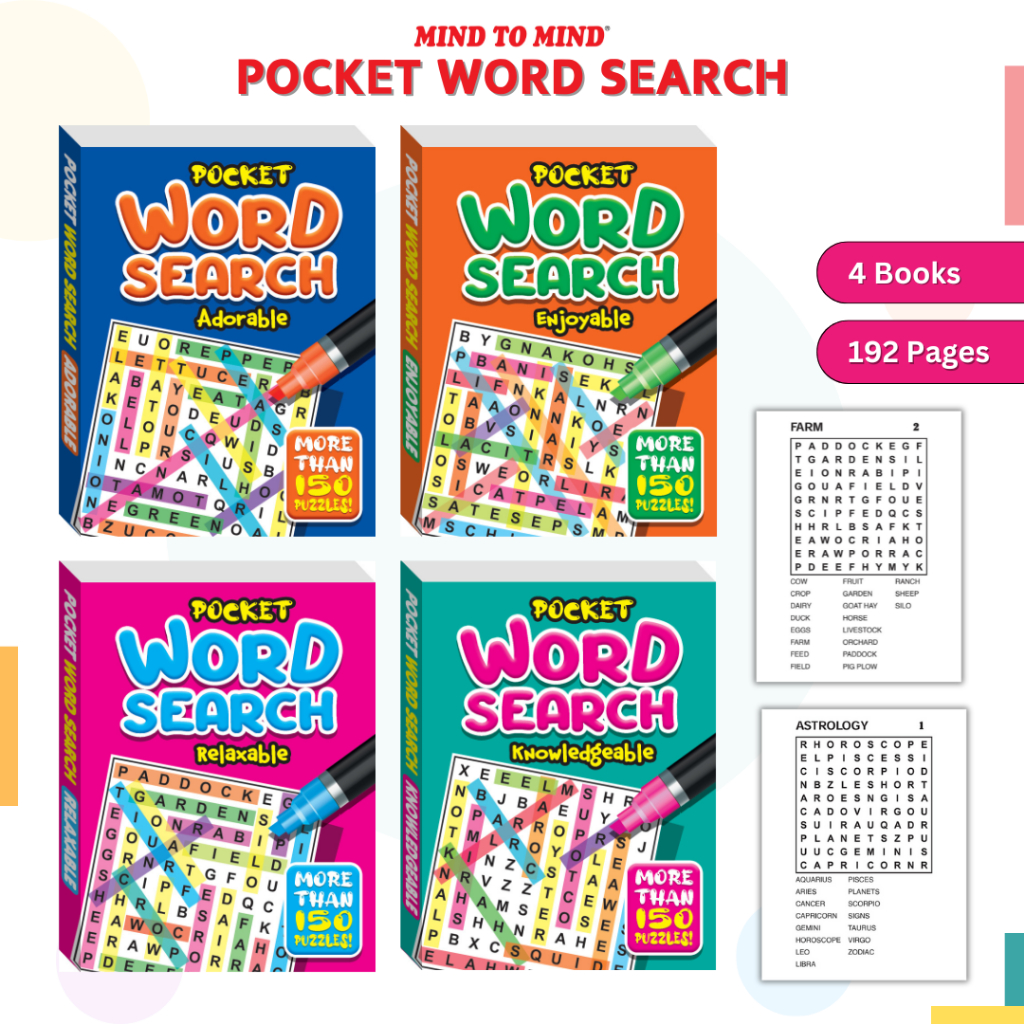 Pocket Word Search More than 150 Puzzles 4 Books