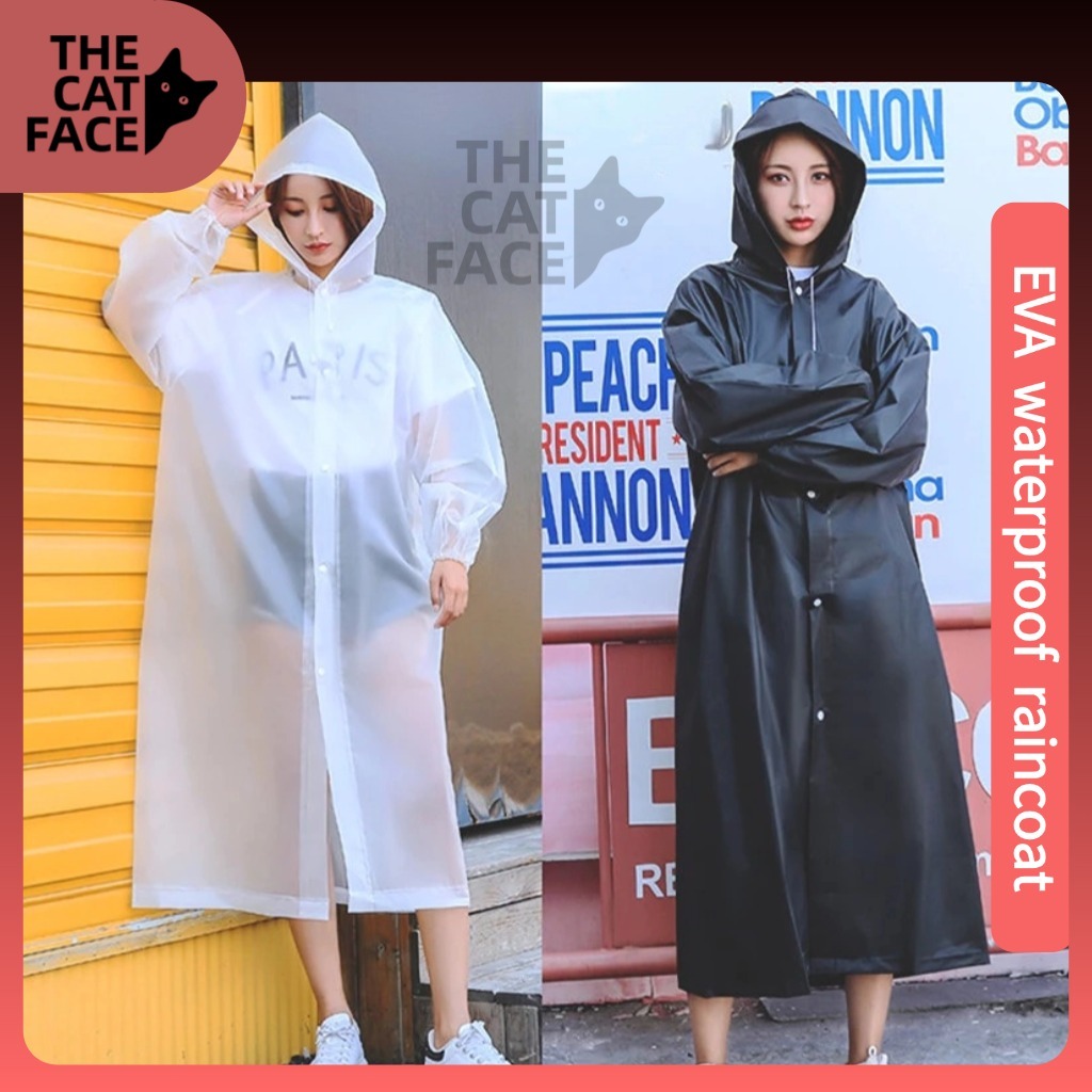 Spot Multiple Colors Raincoat Waterproof Reusable Thick 150g EVA Unisex Outdoor Jacket Poncho Rainsuit Baju Hujan 雨衣