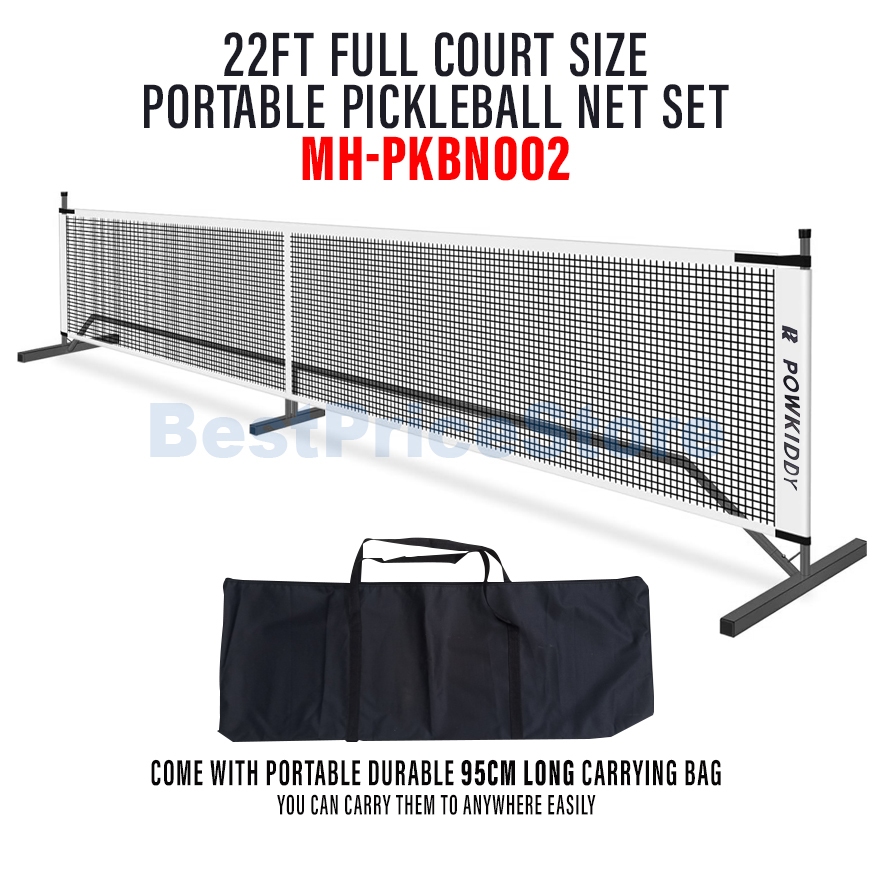 BPS 22ft Pickleball Net with Frame Set Portable Badminton Tennis Indoor Outdoor Backyard Game Free C