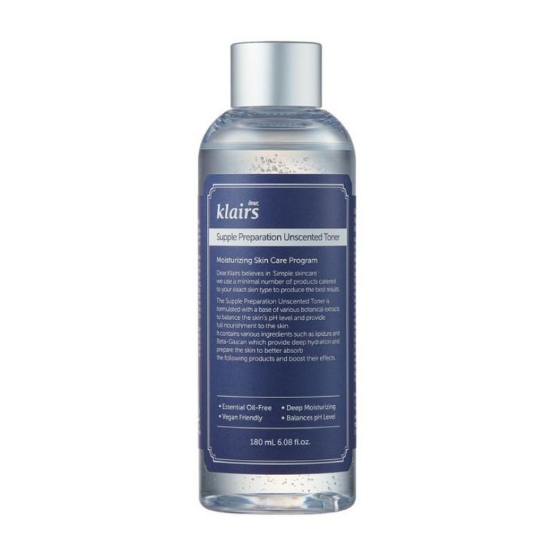 Dear Klairs, Supple Preparation Unscented Toner 180ml