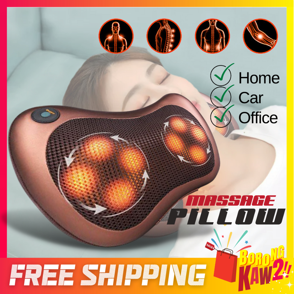 BKK Massage Pillow Car Pillow Car Neck Pillow Body Massage Home Tools Body Massager Mesin Urut Badan 按摩椅