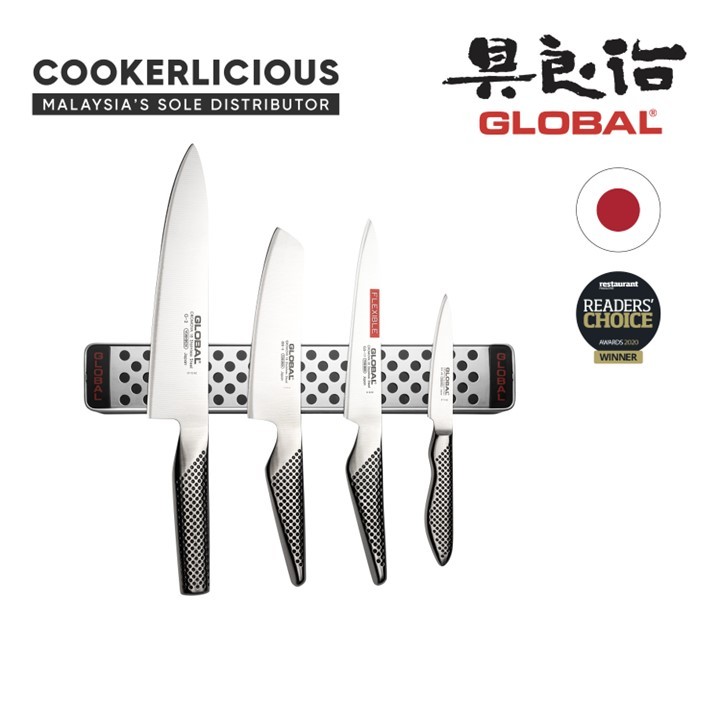 Global Set - Knife (4 Pcs) + Magnetic Rack G-251138/M30