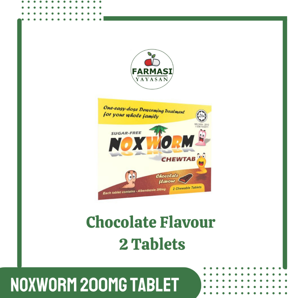 [UBAT CACING] Noxworm Chewable Tablet (2's)