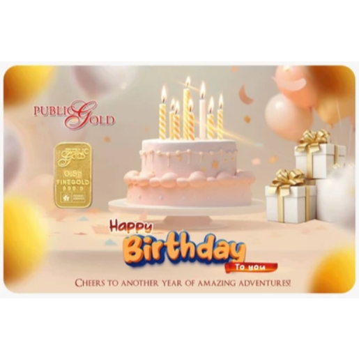 Public Gold Bullion Bar PG 0.5g (Au 999.9) - Happy Birthday (New&hellip;