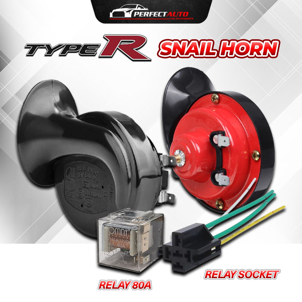 2Pcs Car BM Horn Loud Snail Hon Siput Bunyi Kuat 120db Air Horn Kereta Moto Motor Proton Accessories