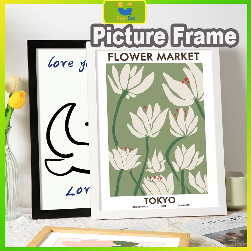 A4 Aesthetic Minimalist Photo Frame Wall Decoration Frame Stand Home Decor Picture Frame Frem Gambar Bingkai foto gambar