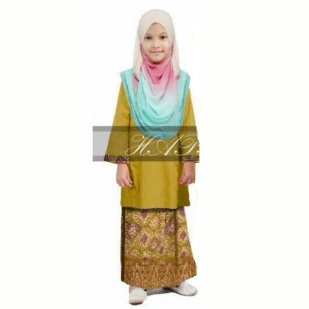 Girl Raya 9138 Baju Raya  Girls Fashion Set Wear Baju Budak Perempuan