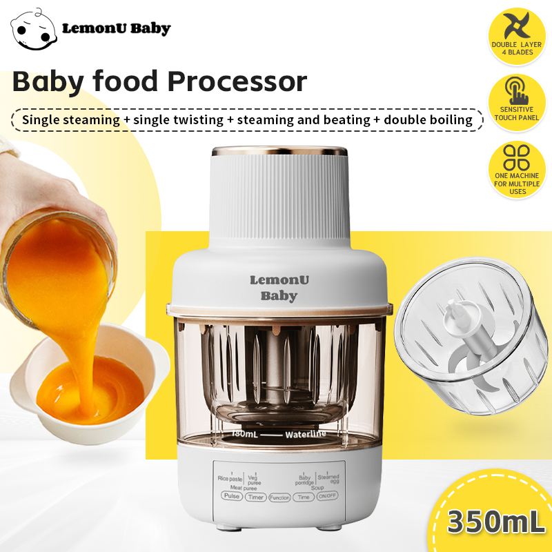 LemonU Baby Food Processor ‌3in1 Heating Pemproses Makanan 350ml Bayi Elektrik Food Maker Blender