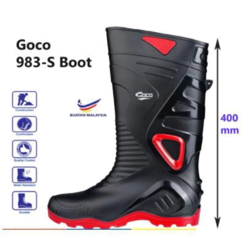 Goco High Quality Boot 983-S / Kasut Getah Tinggi Kebun Kerja