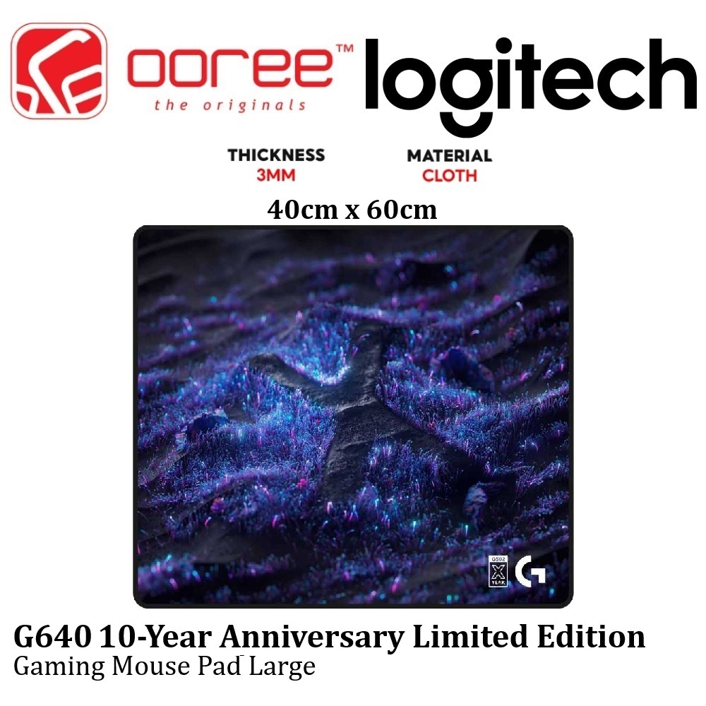 LOGITECH G440 / G640 / G740 GAMING MOUSE PAD WITH CLOTH / HARD SURFACE / NO SLIP BASE / RUBBER BASE 