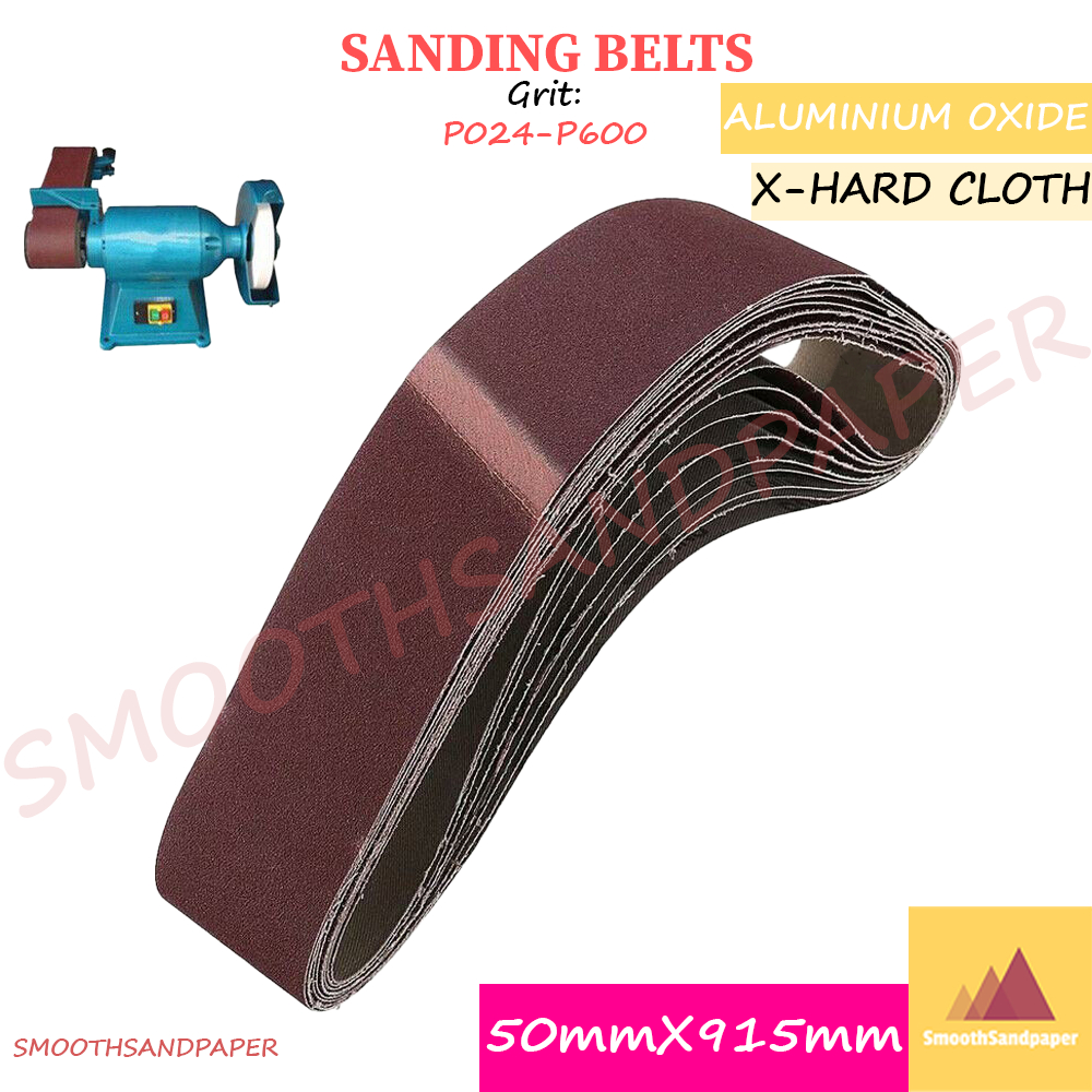 50X915mm X-Hard Cloth Sanding Belts / Aluminium Oxide 微型打磨电动机砂带 硬布氧化铝红砂带