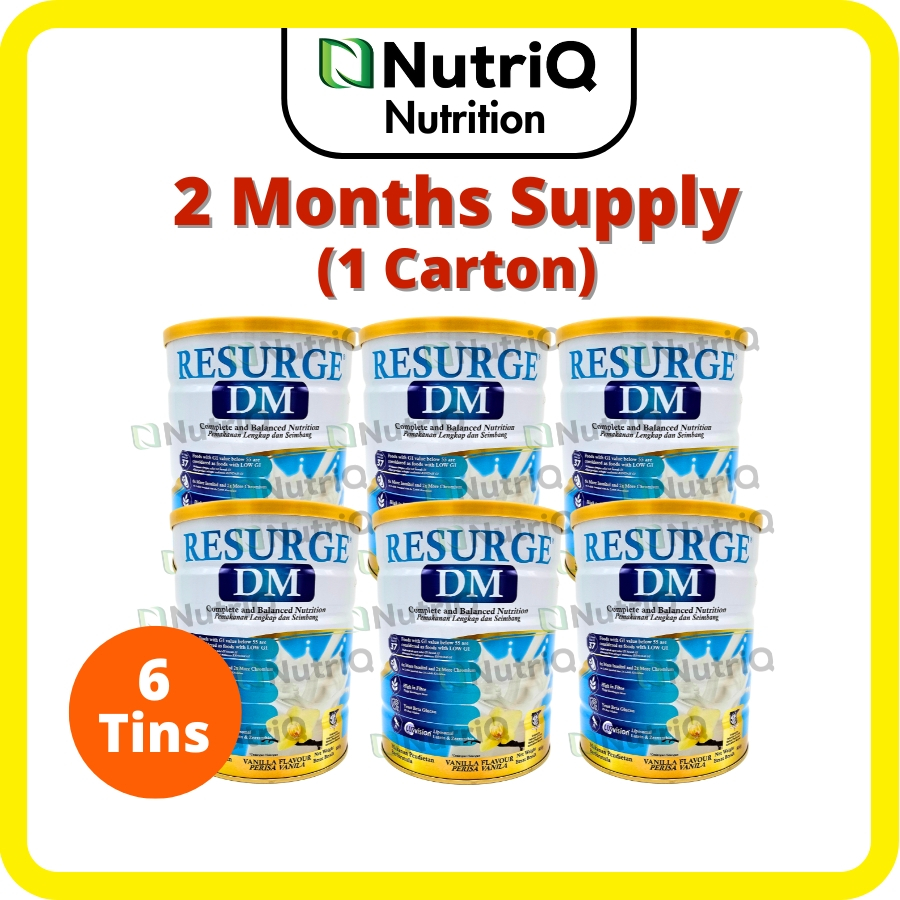1 Carton Resurge DM Vanilla Coffee 800g Complete Nutrition Diabetes Diabetic Diet Soy Protein Milk