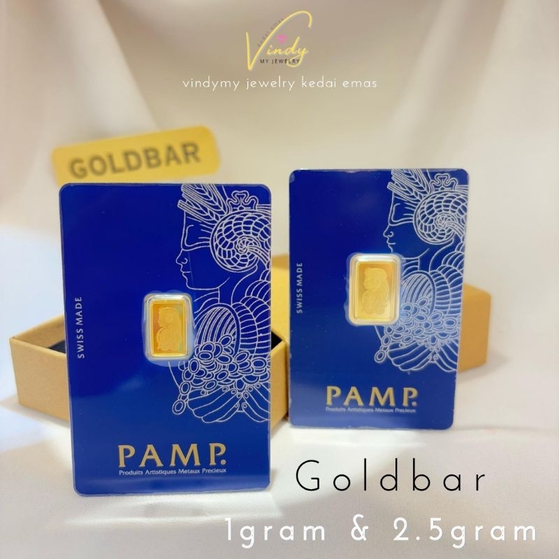 VINDYMY 999 SWISS PAMP GOLDBAR 1G / 2.5G