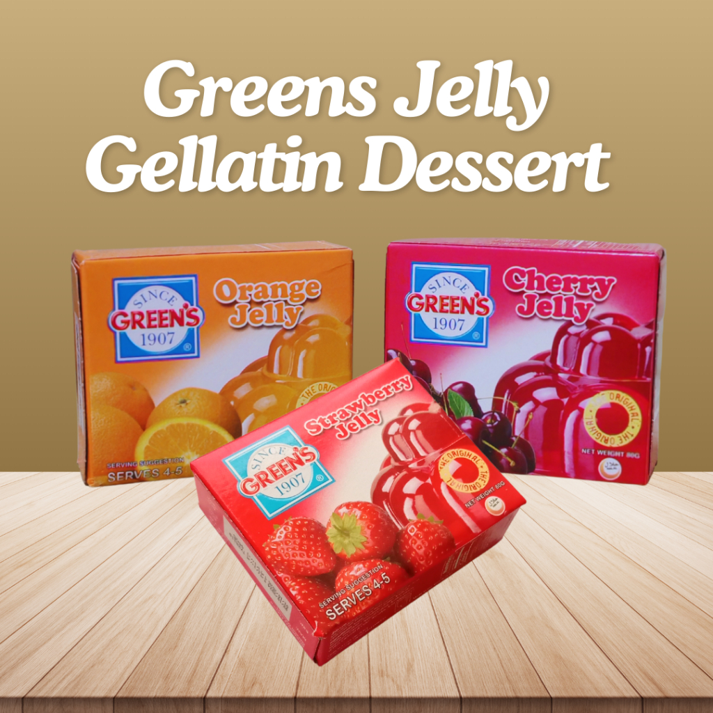 Strawberry Jelly Greens /Cherry / Orange/ Dessert Raya / Sweet / Pudding Raya / Original / Gelatin Dessert / Food / 80g