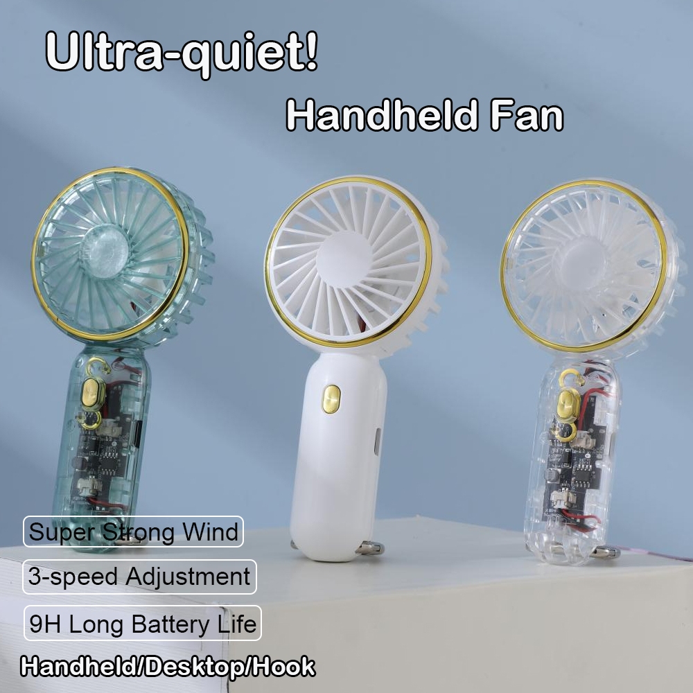 Portable Fan Kipas Mini Fan Rechargeable Kipas Tangan Handheld Kecil Kipas Angin Mini Hanging Bag Handheld Small Fan 小风扇