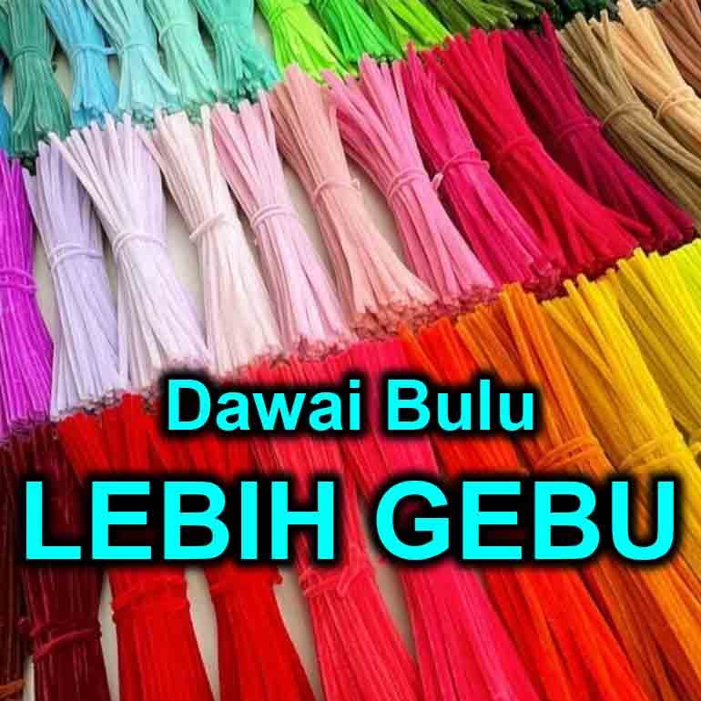 100% Lebih Gebu (100pcs+-3)Dawai Bulu Colorful Sticks Pipe Cleaner Rod Diy Material For Art and Craft 100 Pcs扭扭棒