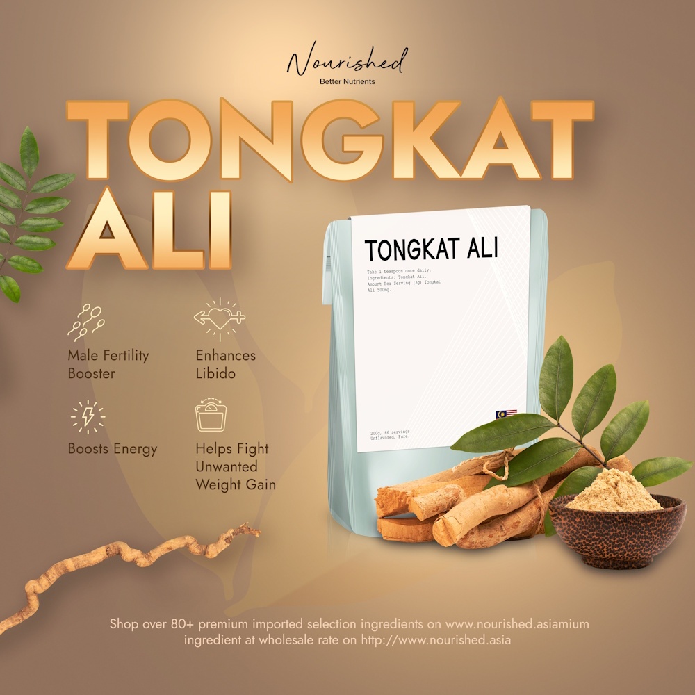 Nourished Tongkat Ali 500mg 66 Servings 200g (Malaysia)