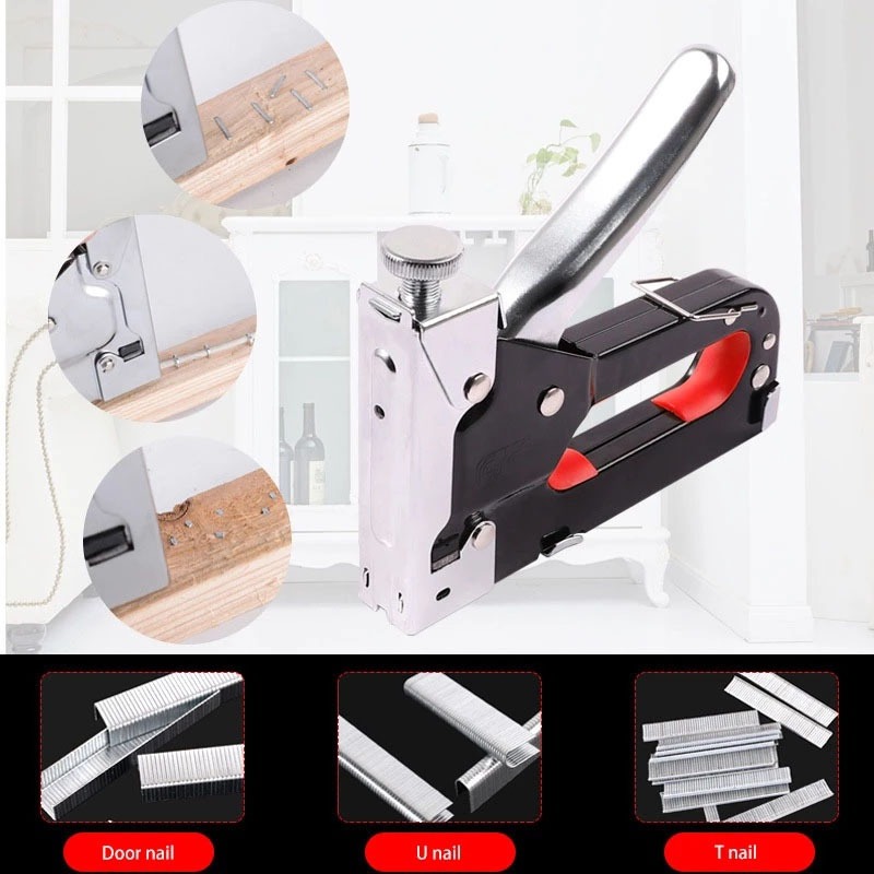 3 In 1 Nail Gun DIY Furniture Construction Stapler Upholstery Staple Gun With 600 Staples Home Decor Carpentry Tool
