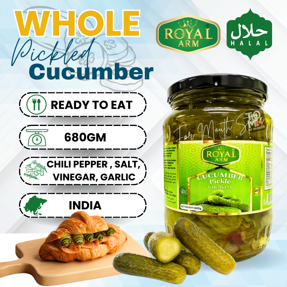 ROYALARM Pickle Cucumber Slice Pickles Cucumber Sliced Halal Jeruk Gherkin Halal Pickel Cucumber Pic