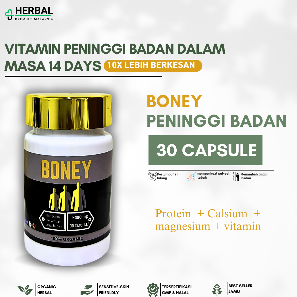 UBAT TINGGI BONEY VITAMIN PENINGGI  SUSU TINGGI BADAN ORIGINAL HEIGHT UP SUPPLEMENT HEIGHT INCREASE SUPPLEMENT