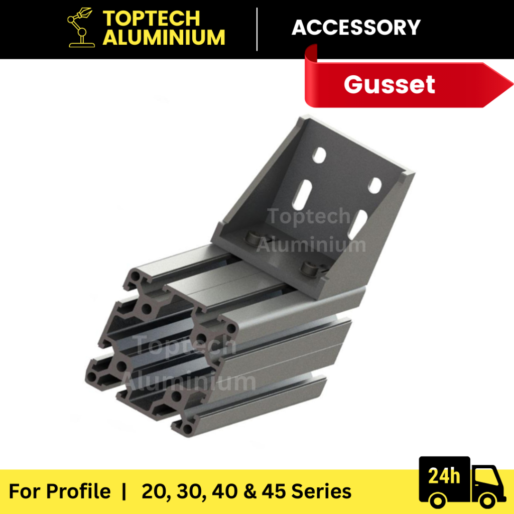 [Ready Stock] Gusset Element 2020 2028 3030 3060 4040 4080 4545 4590 4342/L Bracket/Angle Connector engineering tool DIY