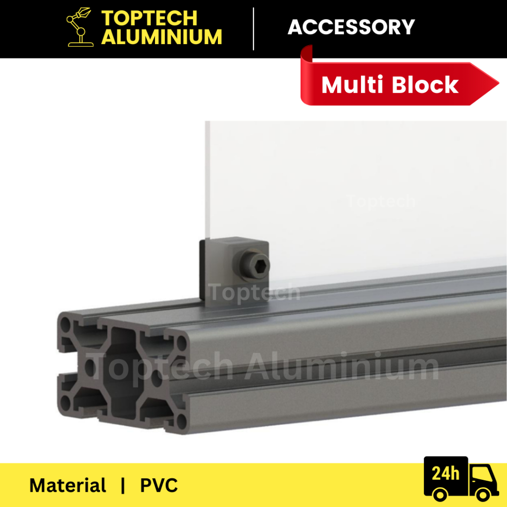 [Ready Stock/Fast Delivery] PVC Multi Block for Aluminium Profile 2020/3030/4040/4545 Engineering, Commercial or DIY