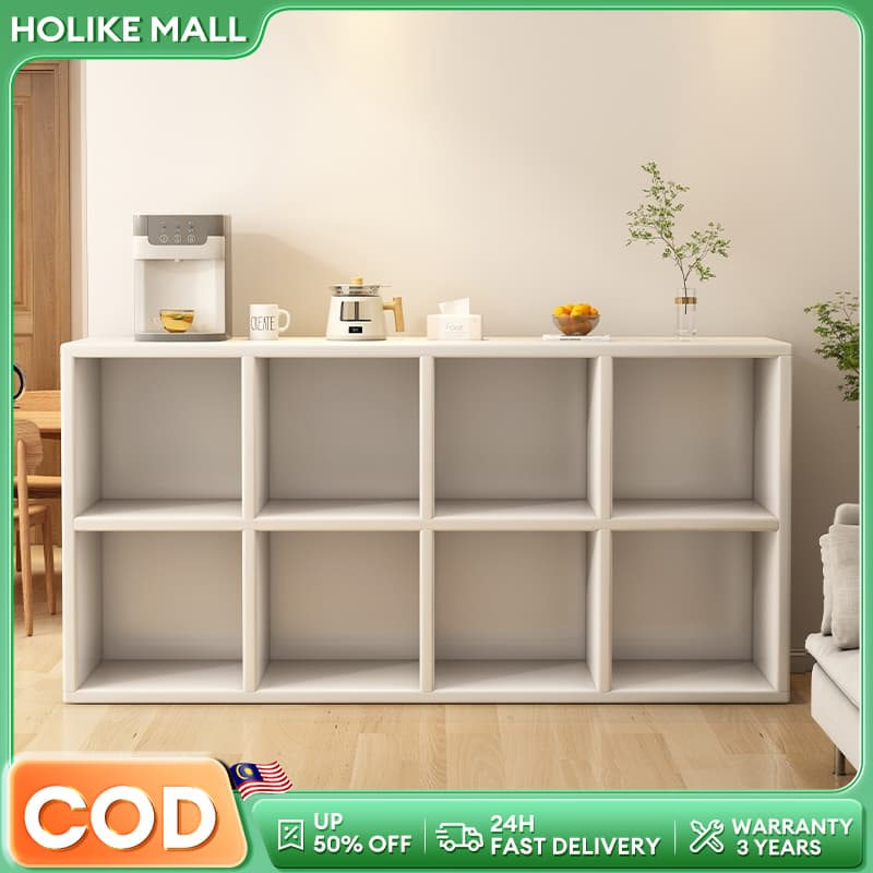 🤩Rak Buku Bertutup DIY Book Shelf Rack Bookcase Stackable Wooden Organizers Almari Penyimpanan Grid bookshelf 储物柜 收纳柜