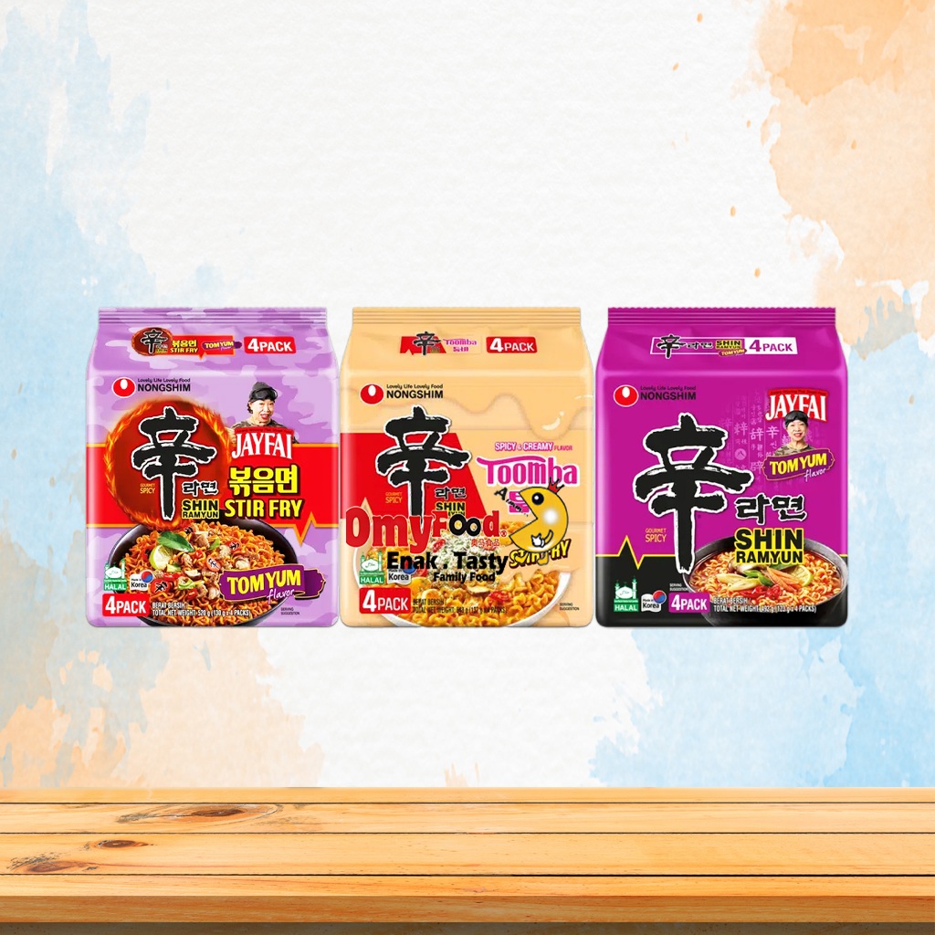 123g, 130g, 137g Halal Nongshim Korean Ramen 辛拉面 Shin Ramyun Tomyum/Shin Stir Fry Tomyum/Shin Ramyun Toomba[OmyFood]