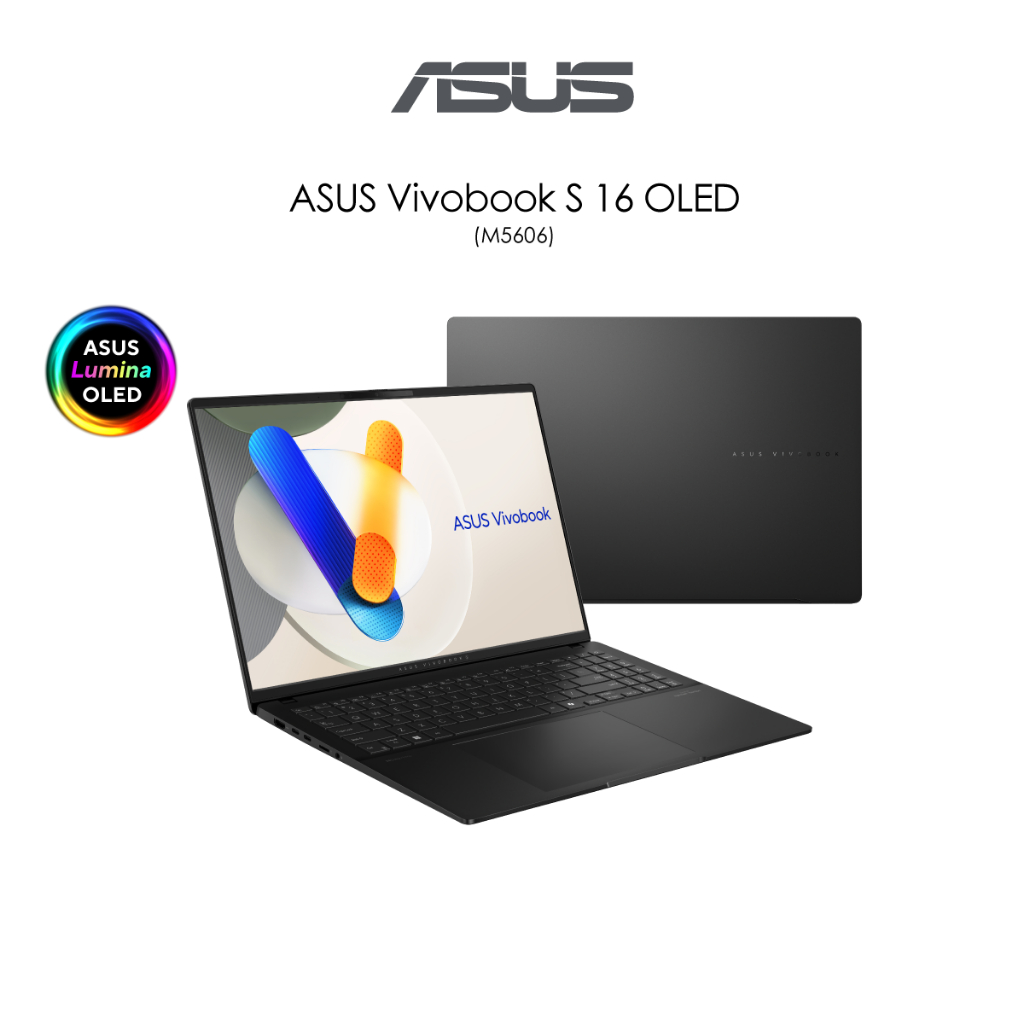 ASUS Vivobook S 16 M5606W-AMX077WSM/AMX078WSM Laptop | AMD Ryzen AI 9 365 | 24GB RAM 512GB SSD | 16'