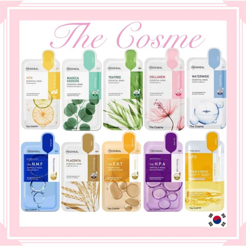 [Ready Stock] Mediheal Essential / Ampoule /Brightening /Nourishing /Glowing Mask 精华面膜 - I pcs