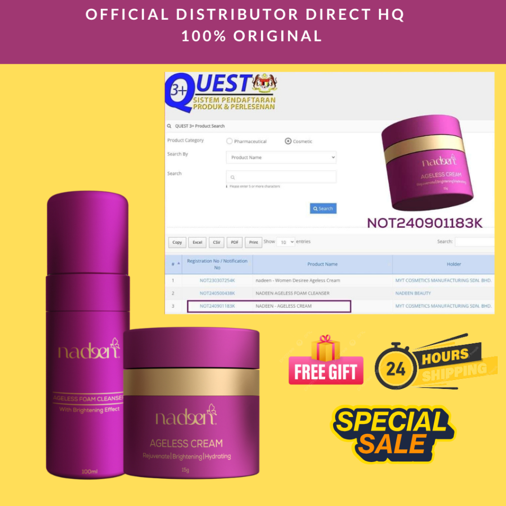 NADEEN AGELESS CREAM NAC CREAM NEW WOMEN DESIREE AGELESS CREAM ORIGINAL HQ