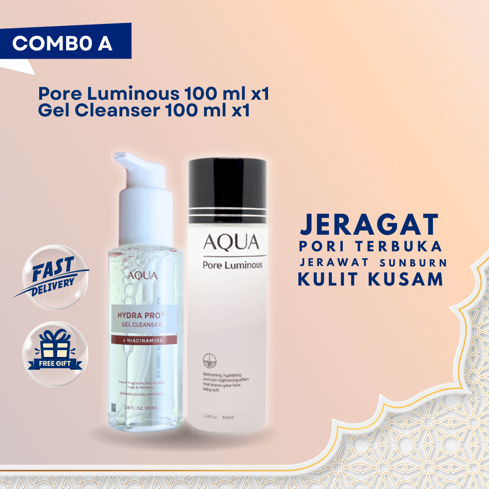 SET KOMBO Combo PORE LUMINOUS + New Gel Cleanser Anti Aging with Niacinamide