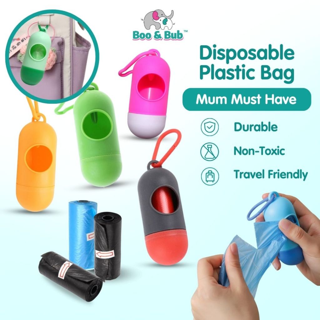 Portable Diaper Disposable Plastic Dispenser | Removable Box Garbage Bag Stroller Organizer Baby Diapers backpack