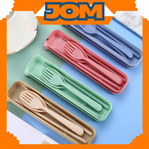Wheat Straw Cutlery Set Spoon Folk Chopstick Travel Cultery Set Door Gift