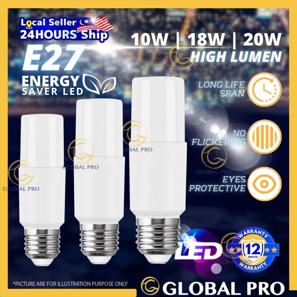 LED STICK BULB 10W/ 18W/ 20W E27 LED Bulb Light LED bulb Downlight Mentol Lampu LED lamp Lampu Siling