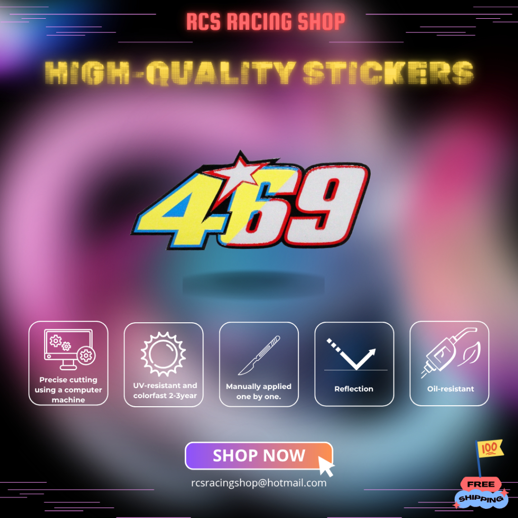 Pelekat Rossi 469 dengan Salutan dan Pantulan Cahaya (469 Rossi Sticker with Coating and Light Reflection)