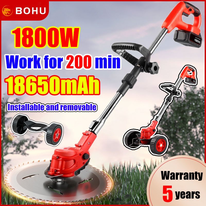 Mesin Rumput Cordless Grass Cutter 21V Portable Electric Lawn Mower Lithium Bateri Grass Trimmer Mesin Potong Rumput 割草机