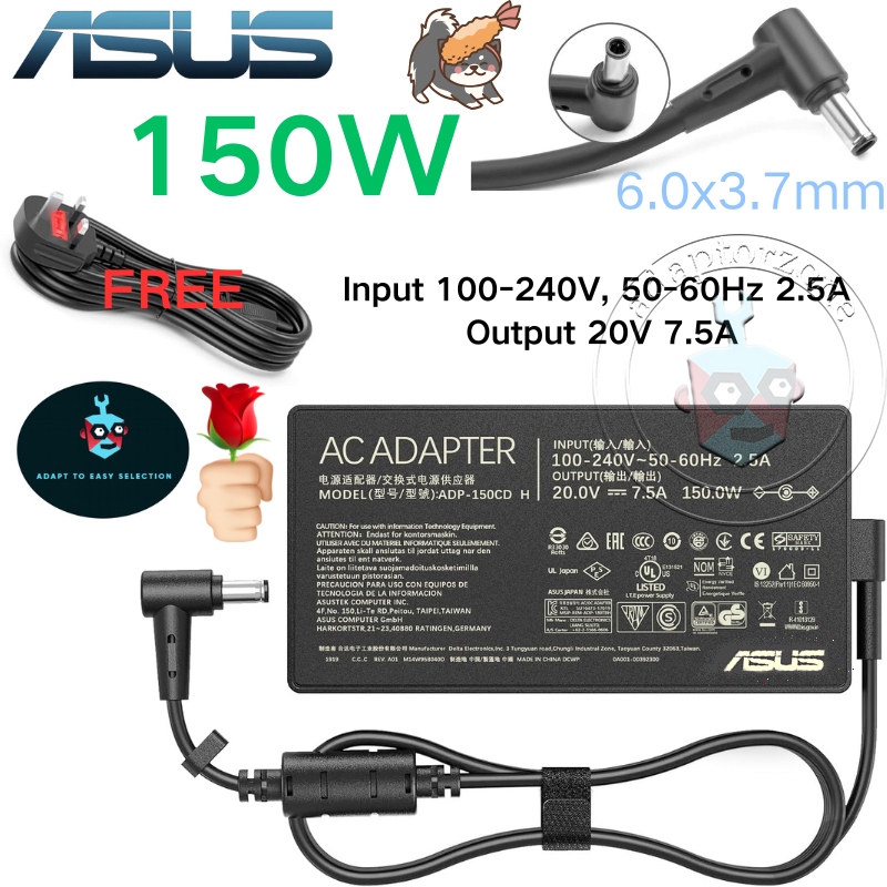 original 150W charger for ASUS TUF Gaming A15 FA506 A17 FA706 F15 FX506LH FX505DT FX505GT FX705GT G531 G512L adapter new