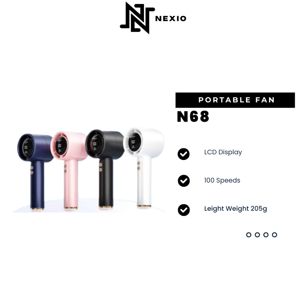 N68 Portable USB Mini Fan kipas mini kipas tangan Mini Fan Rechargeable Handheld Fan with Led Display kipas