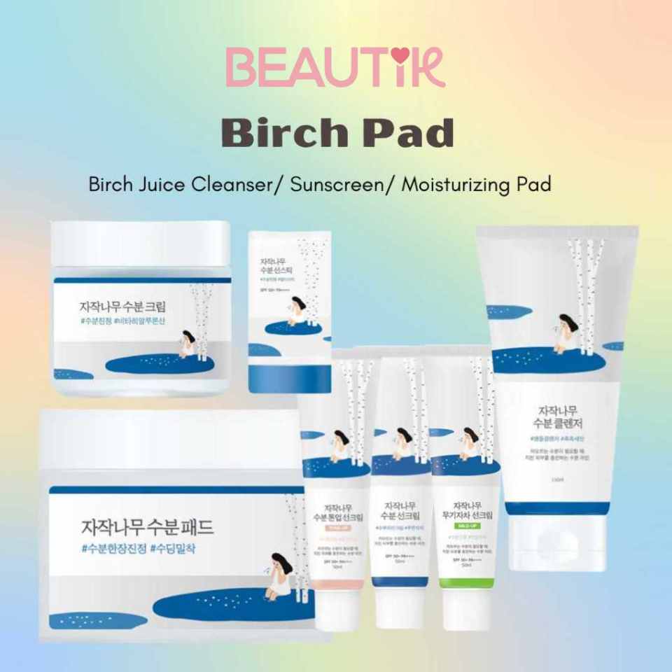 [Round Lab] Birch Juice Cleanser/ Sunscreen/ Moisturizing Pad