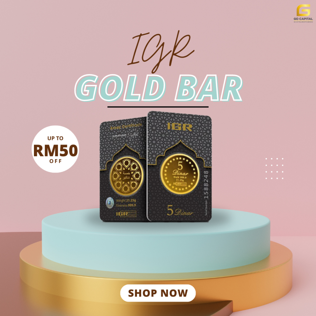 5 DINAR GOLD BAR IGR (21.25GRAM) ~ EMAS 999.9 /24K