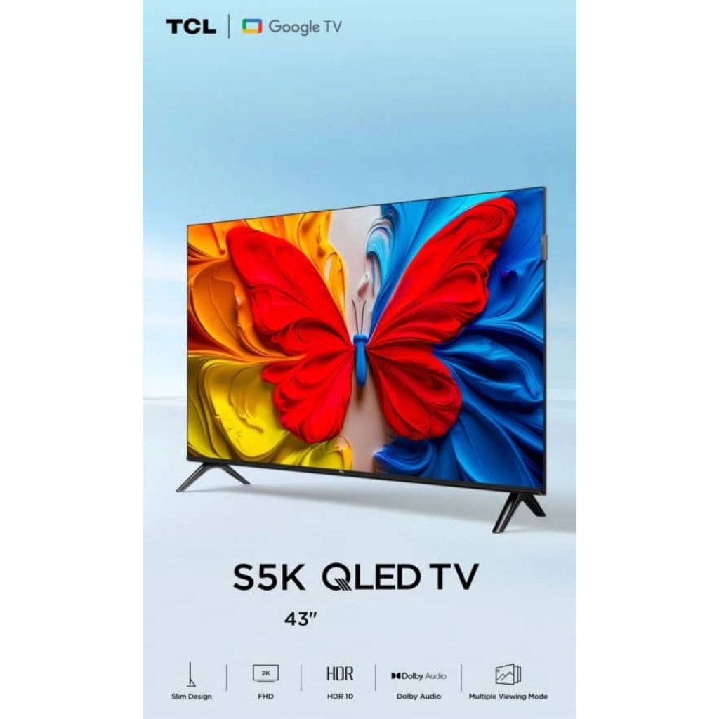 TCL 43" QLED Full HD Google TV 43S5K
